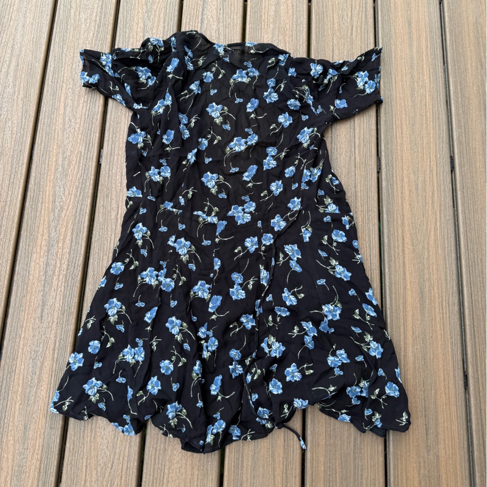 Reformation lucky floral wrap dress black vintage floral Small‎ - Picture 2 of 7